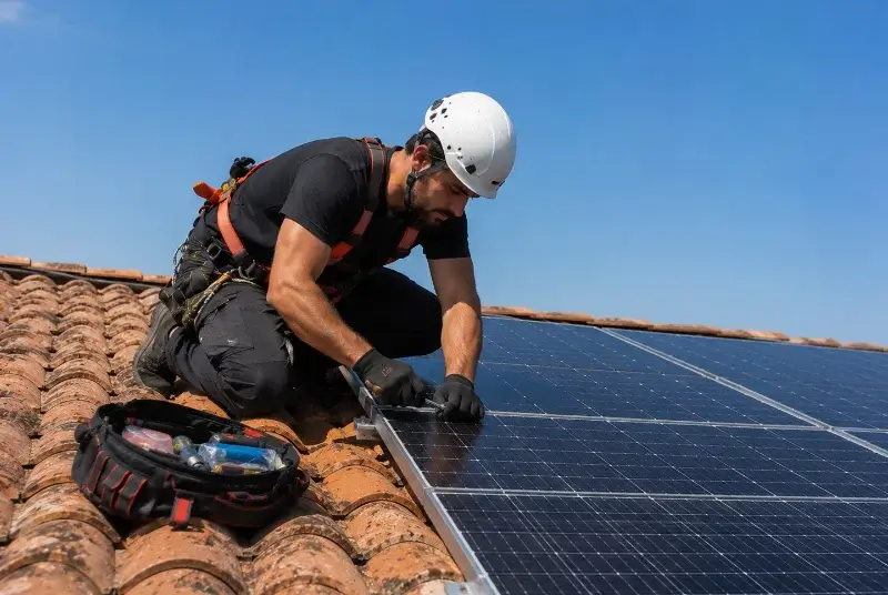 Maintenance et monitoring de panneaux solaires à Puéchabon